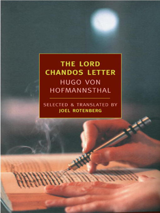 Title details for The Lord Chandos Letter by Hugo Von Hofmannsthal - Available